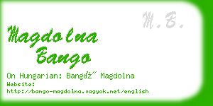 magdolna bango business card